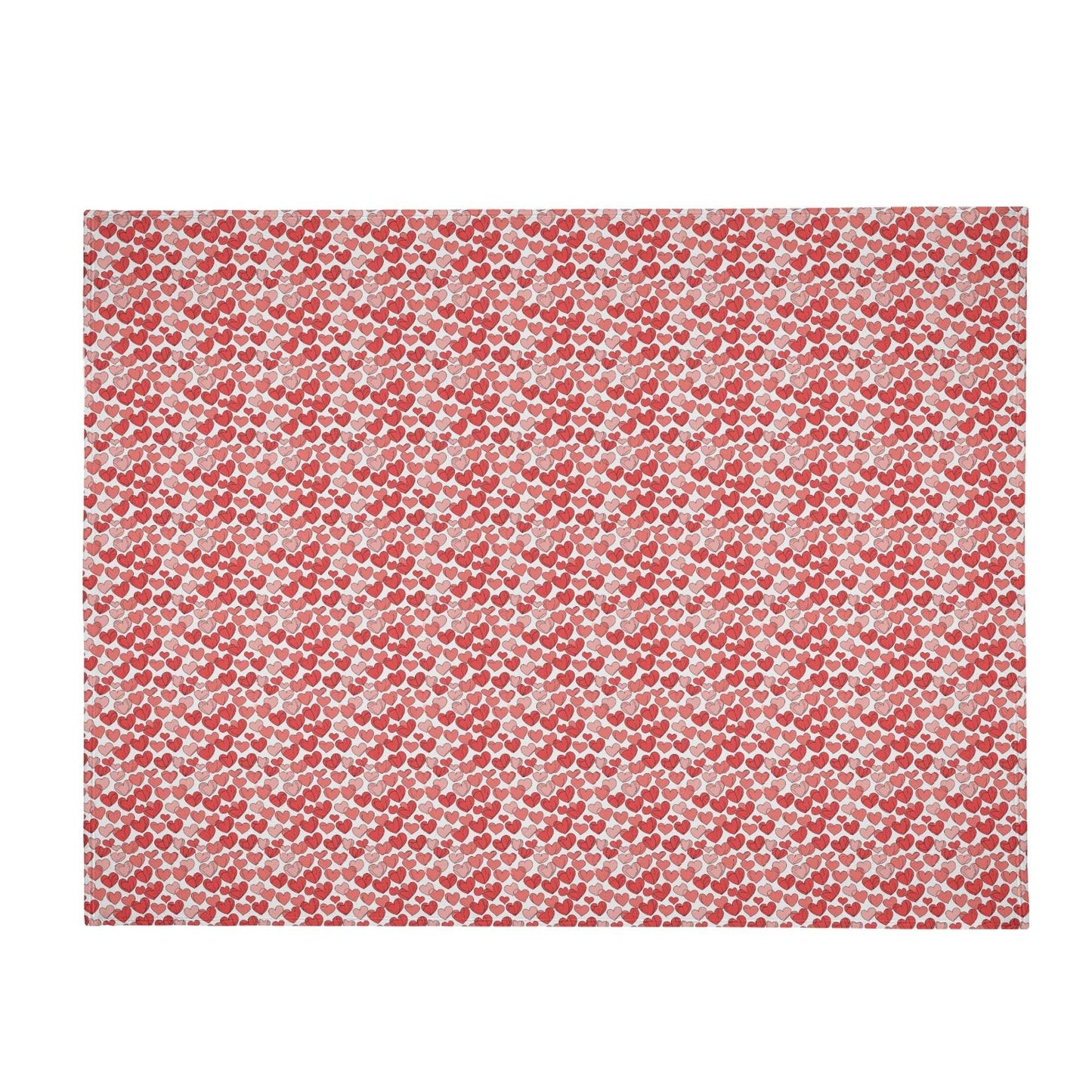 Red Little Hearts Horizontal Flannel Breathable Blanket 4 Sizes - DeRose Seasonal