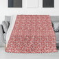 Scribbled Hearts Horizontal Flannel Breathable Blanket 4 Sizes - DeRose Seasonal