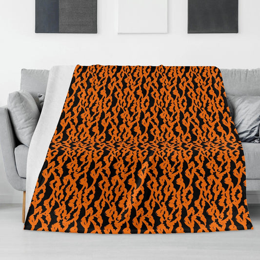 Halloween Bats Horizontal Flannel Breathable Blanket 4 Sizes - DeRose Seasonal