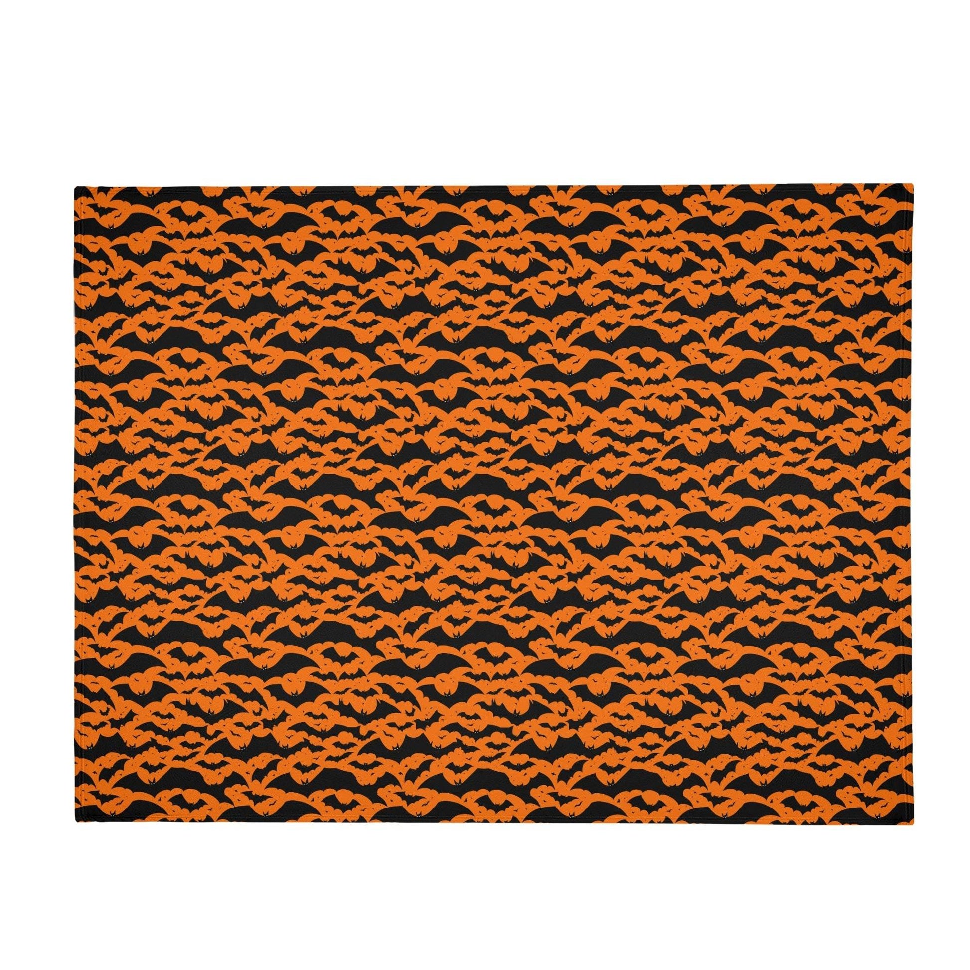 Halloween Bats Horizontal Flannel Breathable Blanket 4 Sizes - DeRose Seasonal