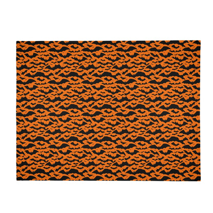 Halloween Bats Horizontal Flannel Breathable Blanket 4 Sizes - DeRose Seasonal