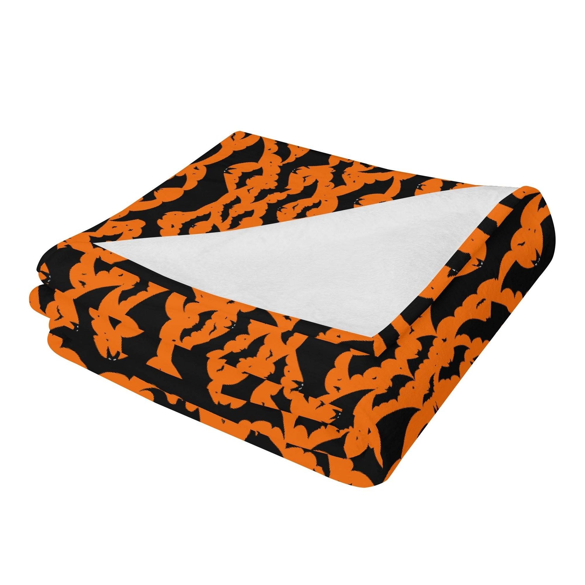 Halloween Bats Horizontal Flannel Breathable Blanket 4 Sizes - DeRose Seasonal