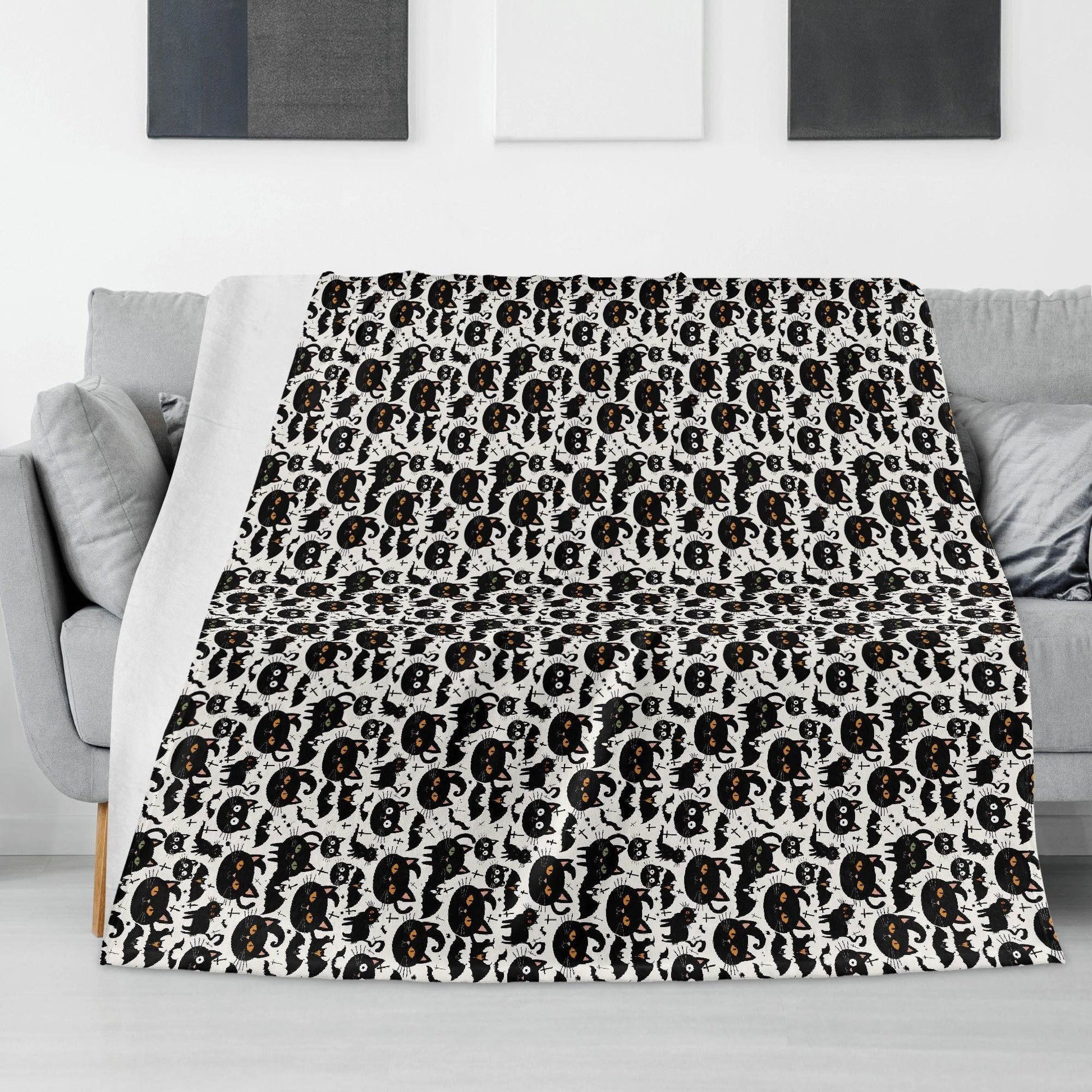 Crazy Cat Lady Horizontal Flannel Breathable Blanket 4 Sizes - DeRose Seasonal