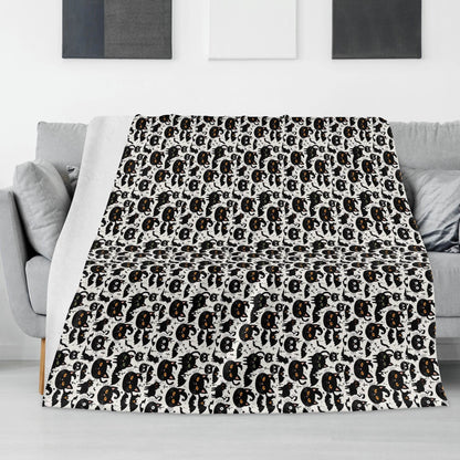Crazy Cat Lady Horizontal Flannel Breathable Blanket 4 Sizes - DeRose Seasonal
