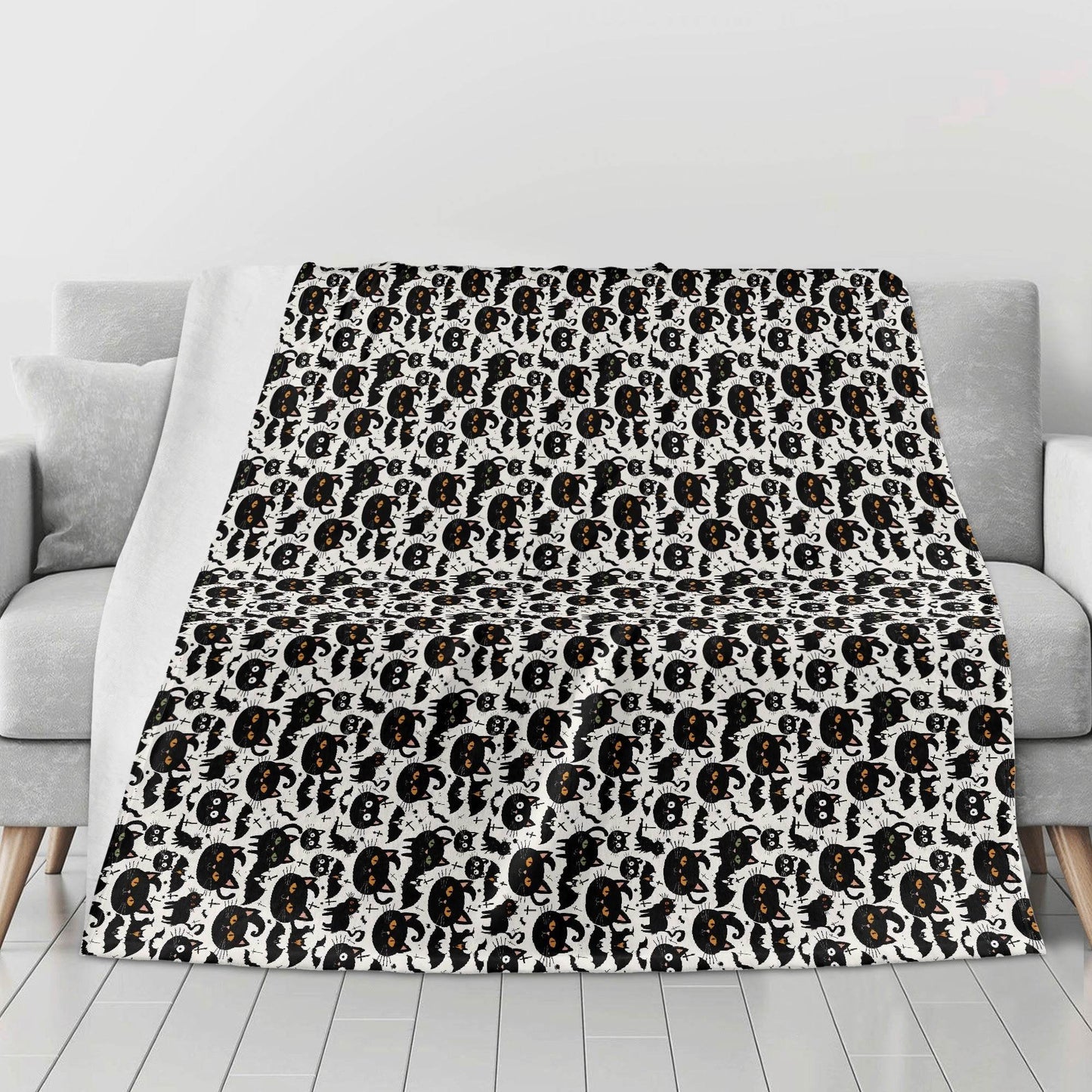Crazy Cat Lady Horizontal Flannel Breathable Blanket 4 Sizes - DeRose Seasonal