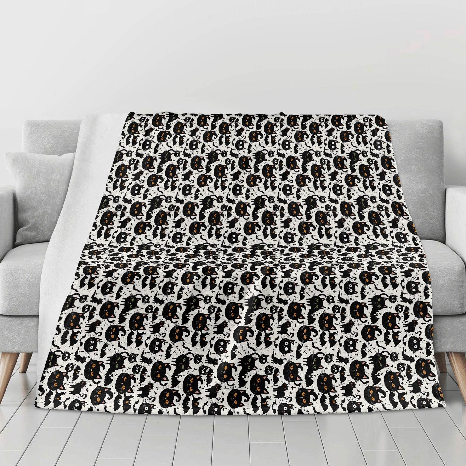 Crazy Cat Lady Horizontal Flannel Breathable Blanket 4 Sizes - DeRose Seasonal