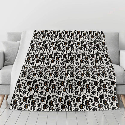 Crazy Cat Lady Horizontal Flannel Breathable Blanket 4 Sizes - DeRose Seasonal