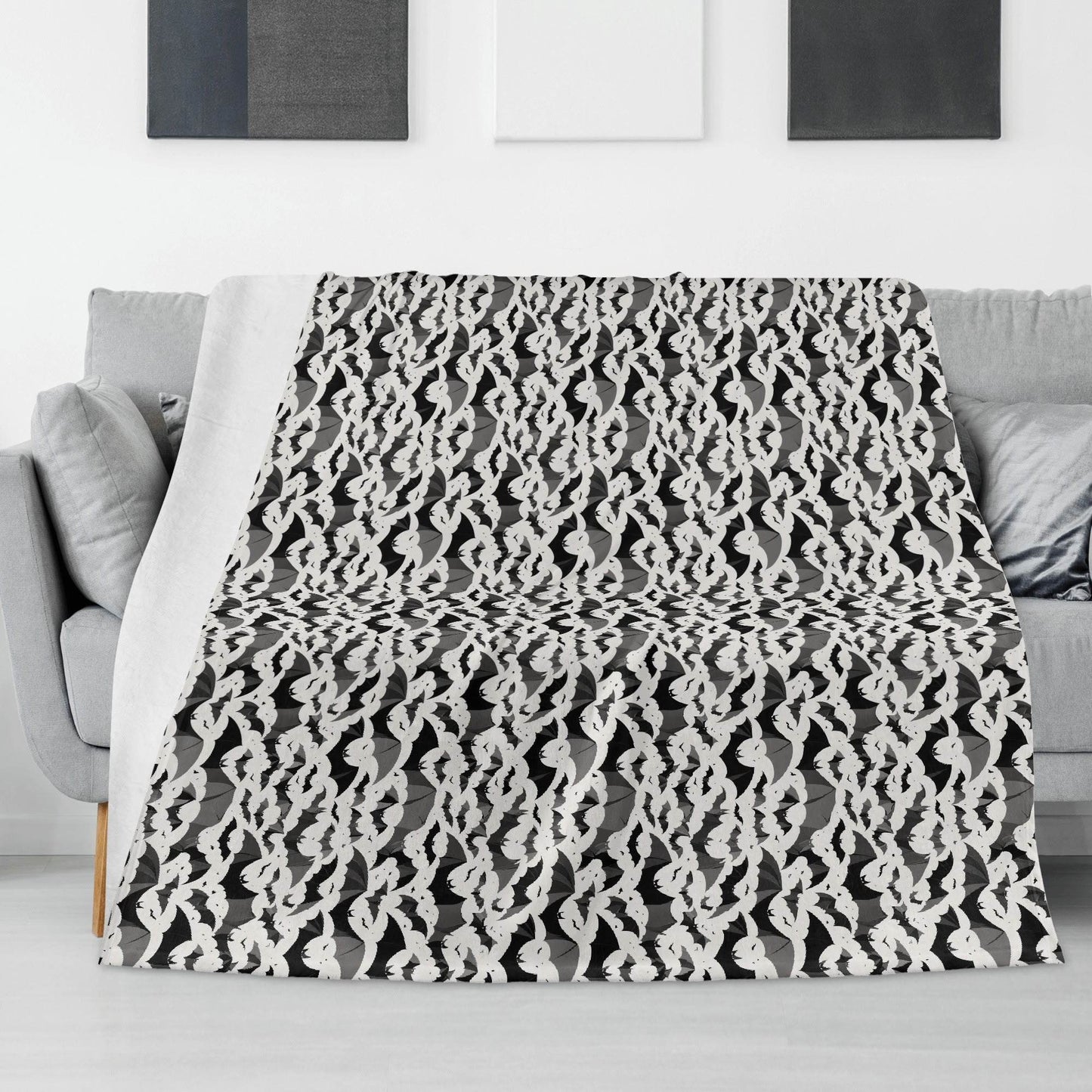 Bats Horizontal Flannel Breathable Blanket 4 Sizes - DeRose Seasonal