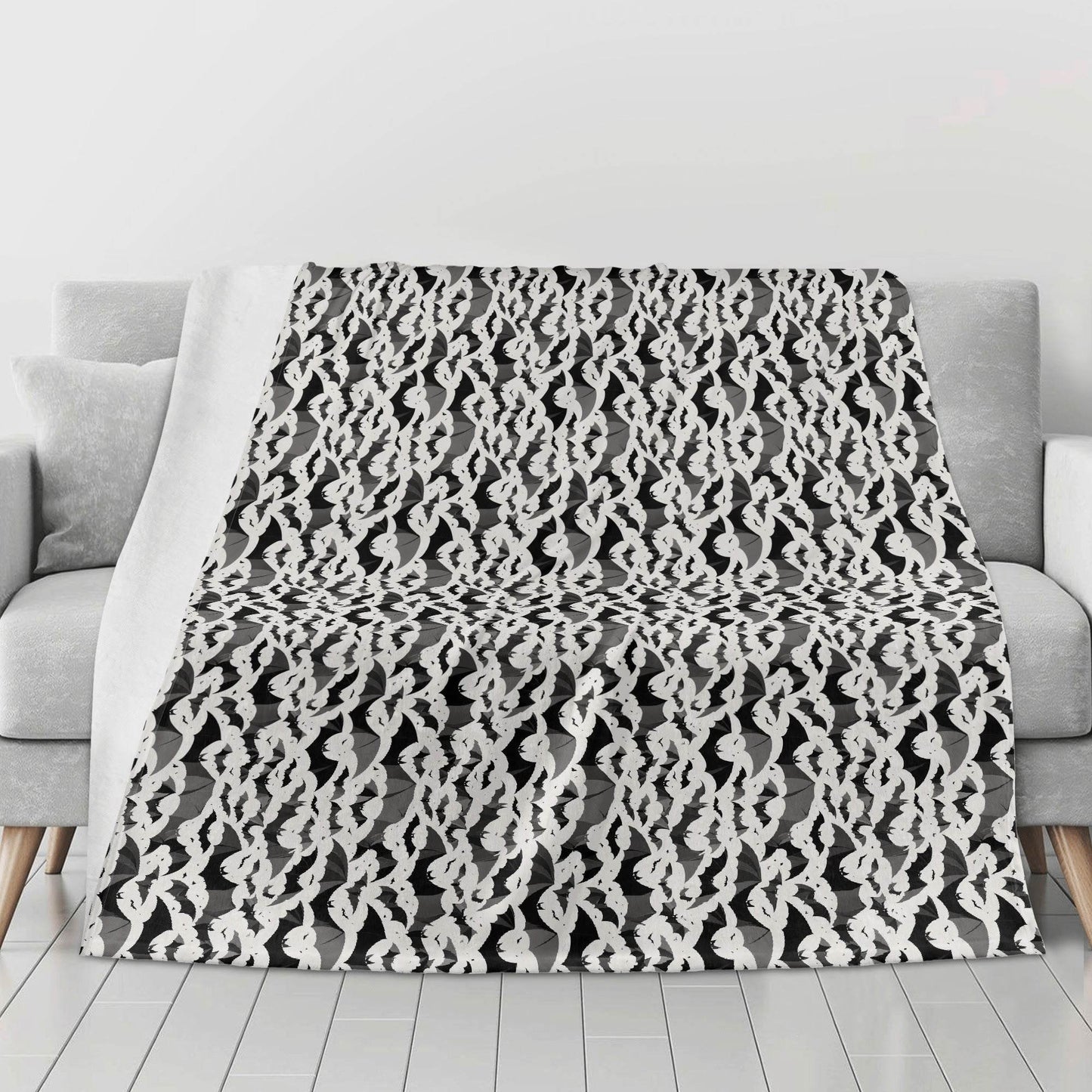 Bats Horizontal Flannel Breathable Blanket 4 Sizes - DeRose Seasonal