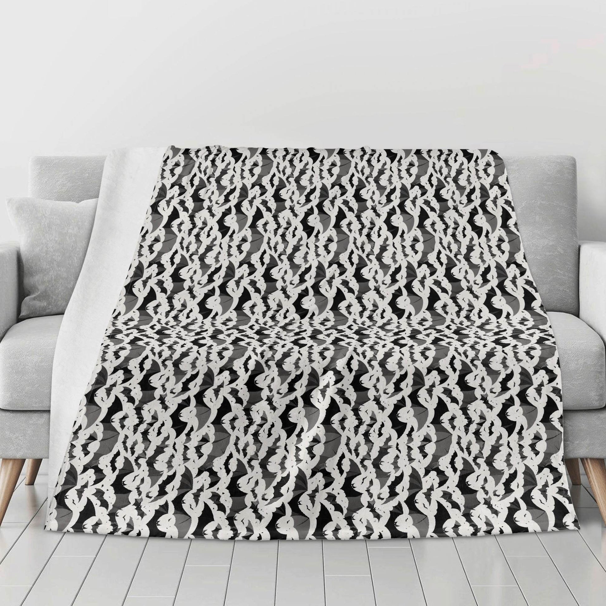 Bats Horizontal Flannel Breathable Blanket 4 Sizes - DeRose Seasonal