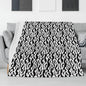 Black and White Bats Horizontal Flannel Breathable Blanket 4 Sizes - DeRose Seasonal