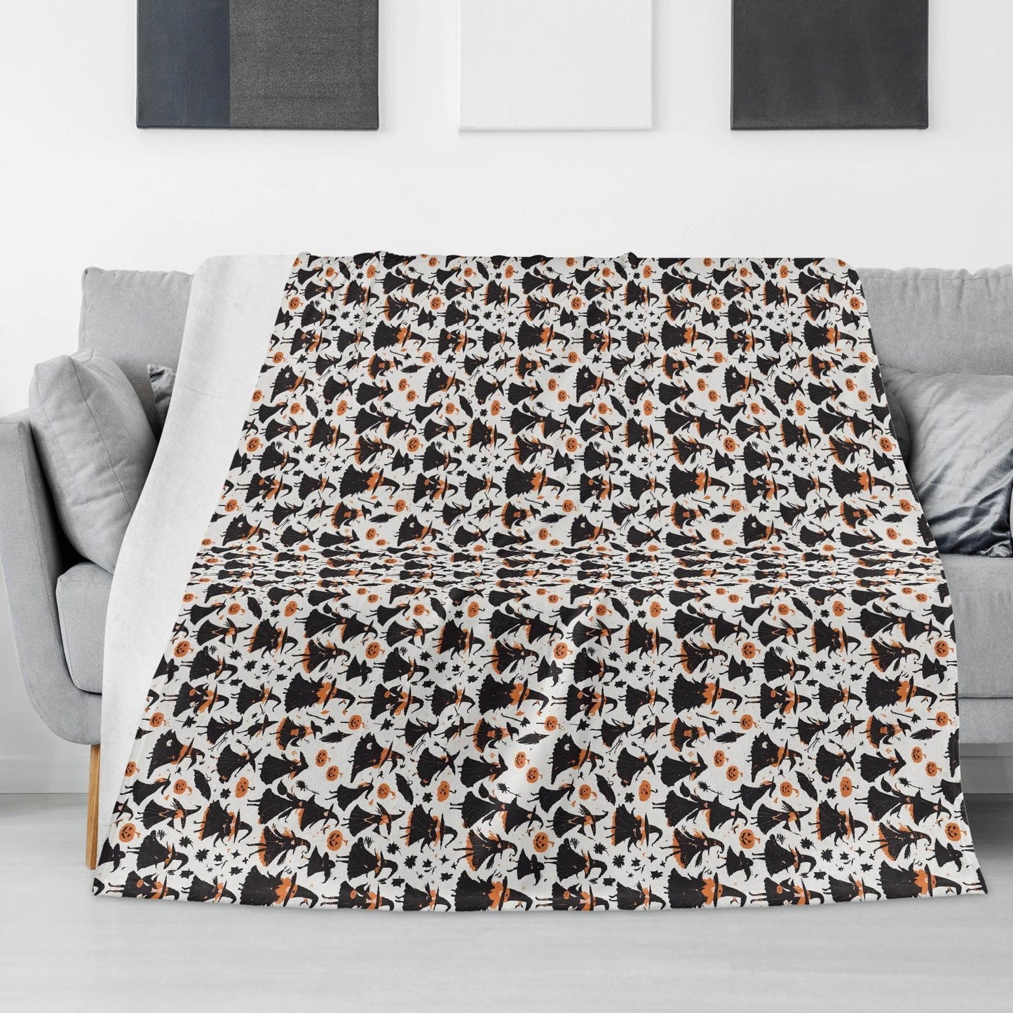 Witches Horizontal Flannel Breathable Blanket 4 Sizes - DeRose Seasonal
