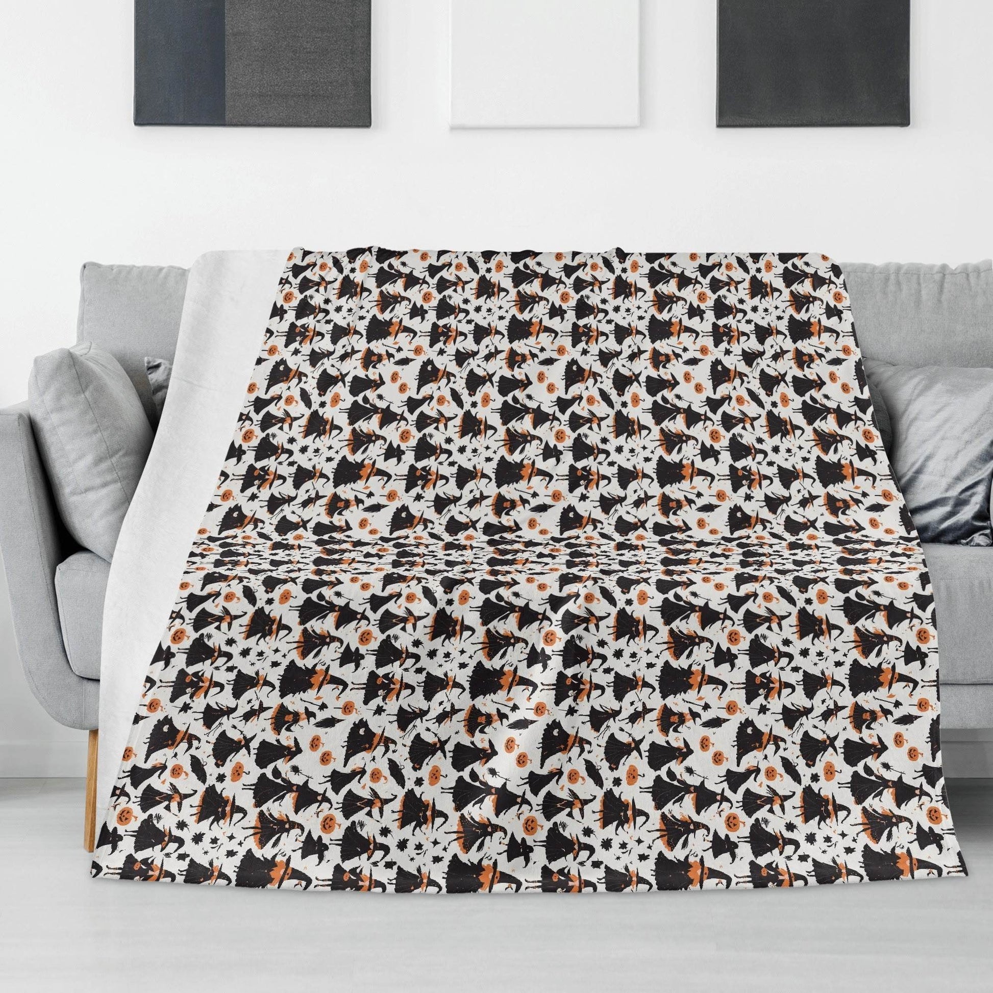 Witches Horizontal Flannel Breathable Blanket 4 Sizes - DeRose Seasonal
