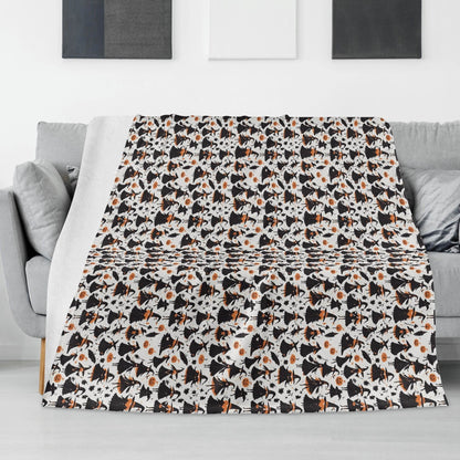 Witches Horizontal Flannel Breathable Blanket 4 Sizes - DeRose Seasonal