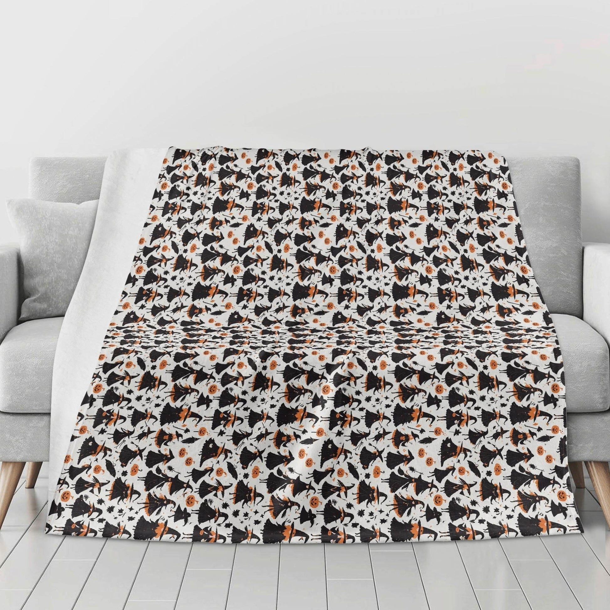 Witches Horizontal Flannel Breathable Blanket 4 Sizes - DeRose Seasonal