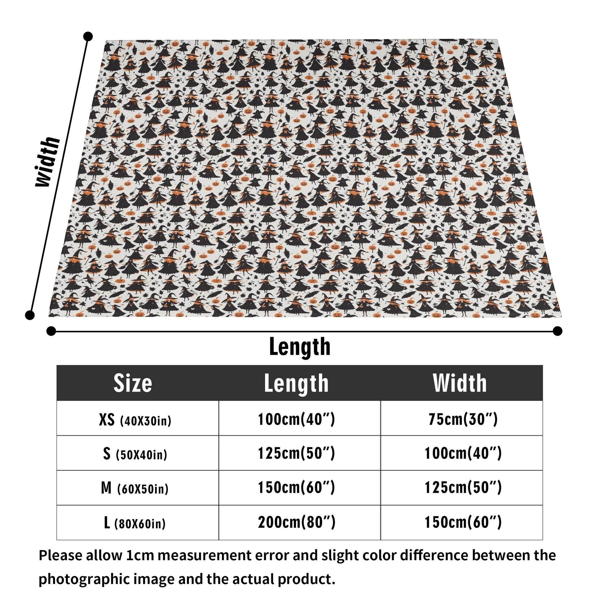 Witches Horizontal Flannel Breathable Blanket 4 Sizes - DeRose Seasonal