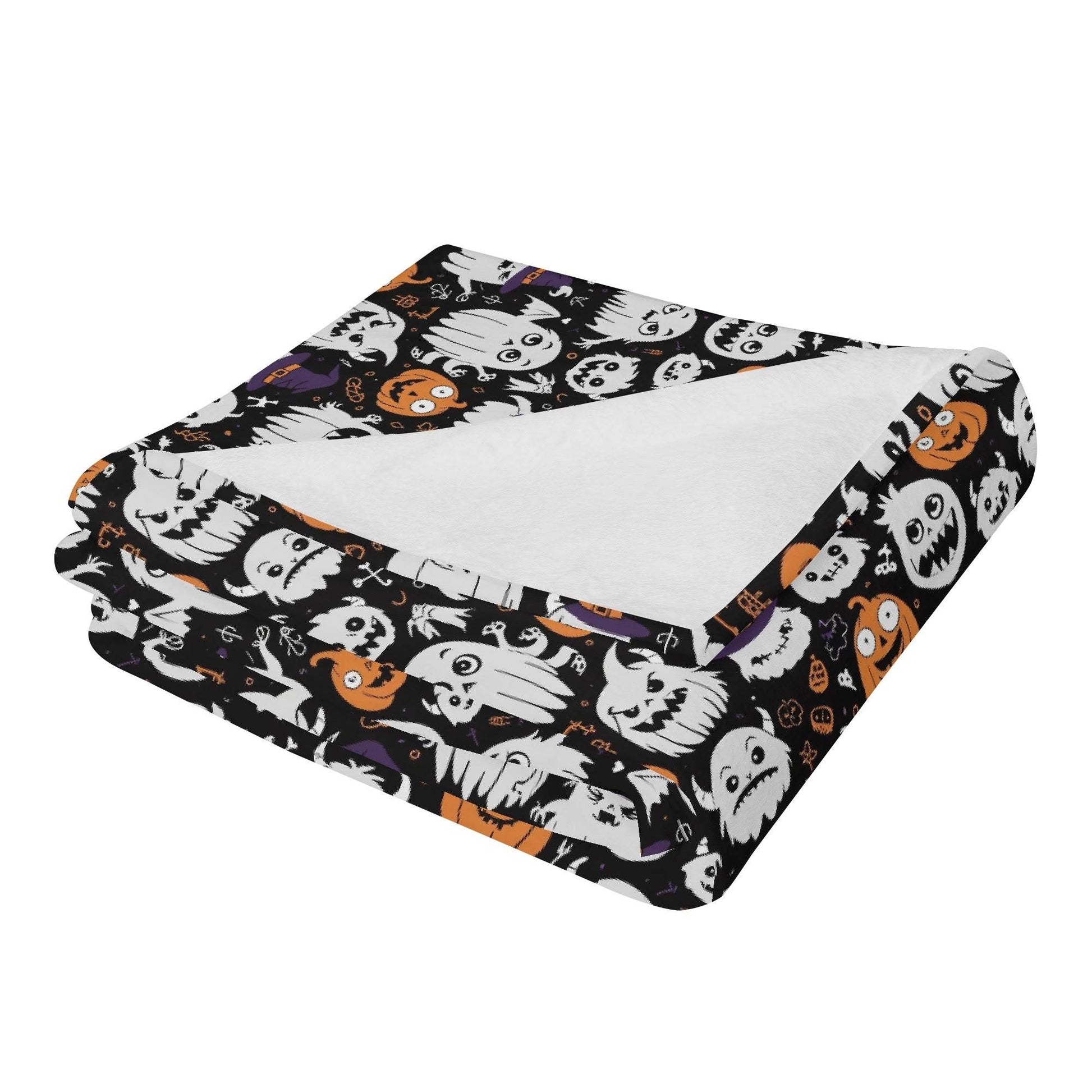 Cute Monster Witch Horizontal Flannel Breathable Blanket 4 Sizes - DeRose Seasonal