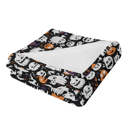 Cute Monster Witch Horizontal Flannel Breathable Blanket 4 Sizes - DeRose Seasonal