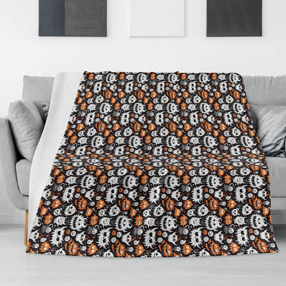 Cute Monsters Horizontal Flannel Breathable Blanket 4 Sizes - DeRose Seasonal