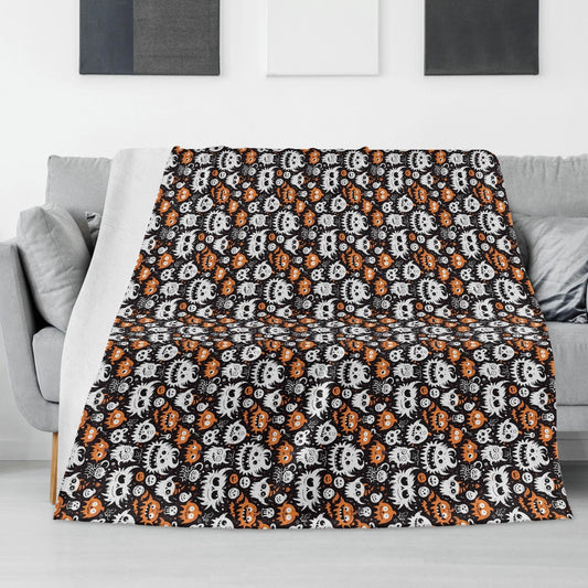 Cute Monsters Horizontal Flannel Breathable Blanket 4 Sizes - DeRose Seasonal