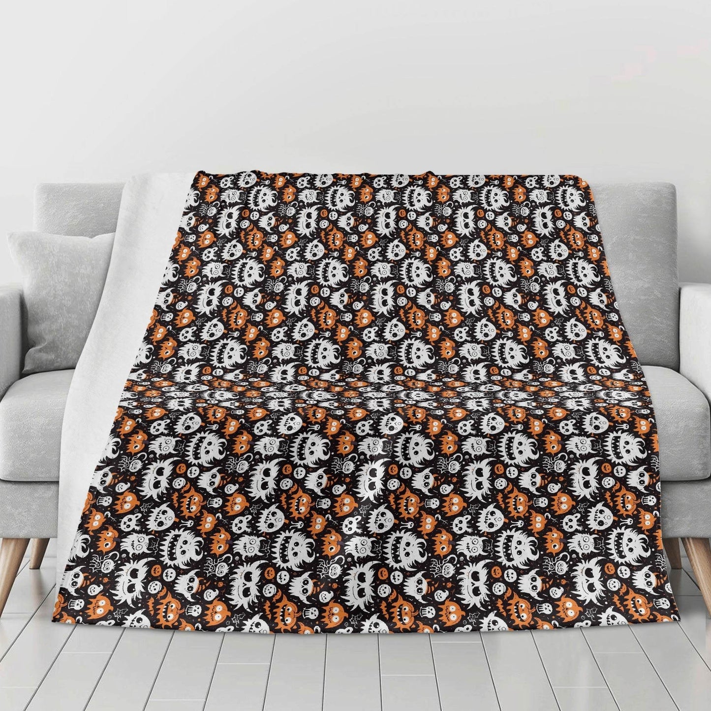 Cute Monsters Horizontal Flannel Breathable Blanket 4 Sizes - DeRose Seasonal