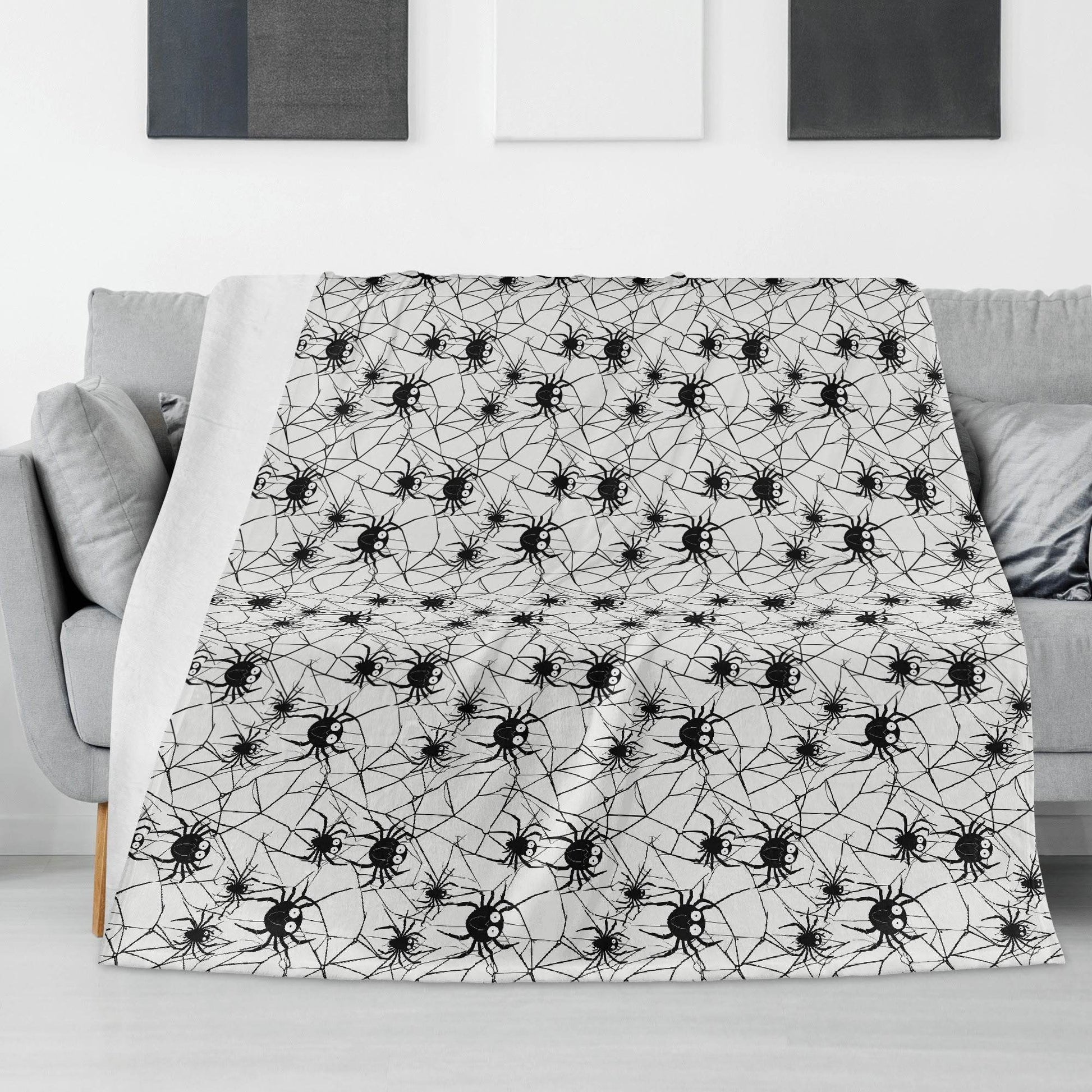 Cute Spiders Horizontal Flannel Breathable Blanket 4 Sizes - DeRose Seasonal