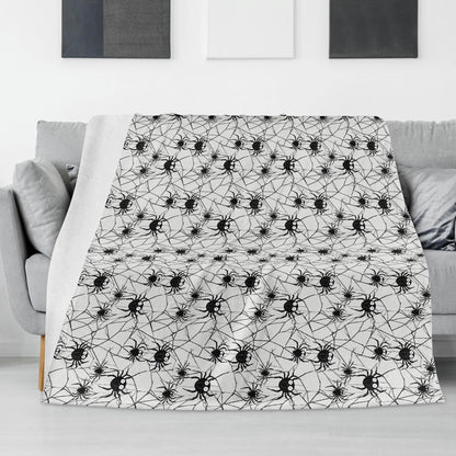 Cute Spiders Horizontal Flannel Breathable Blanket 4 Sizes - DeRose Seasonal