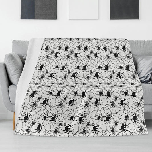 Cute Spiders Horizontal Flannel Breathable Blanket 4 Sizes - DeRose Seasonal