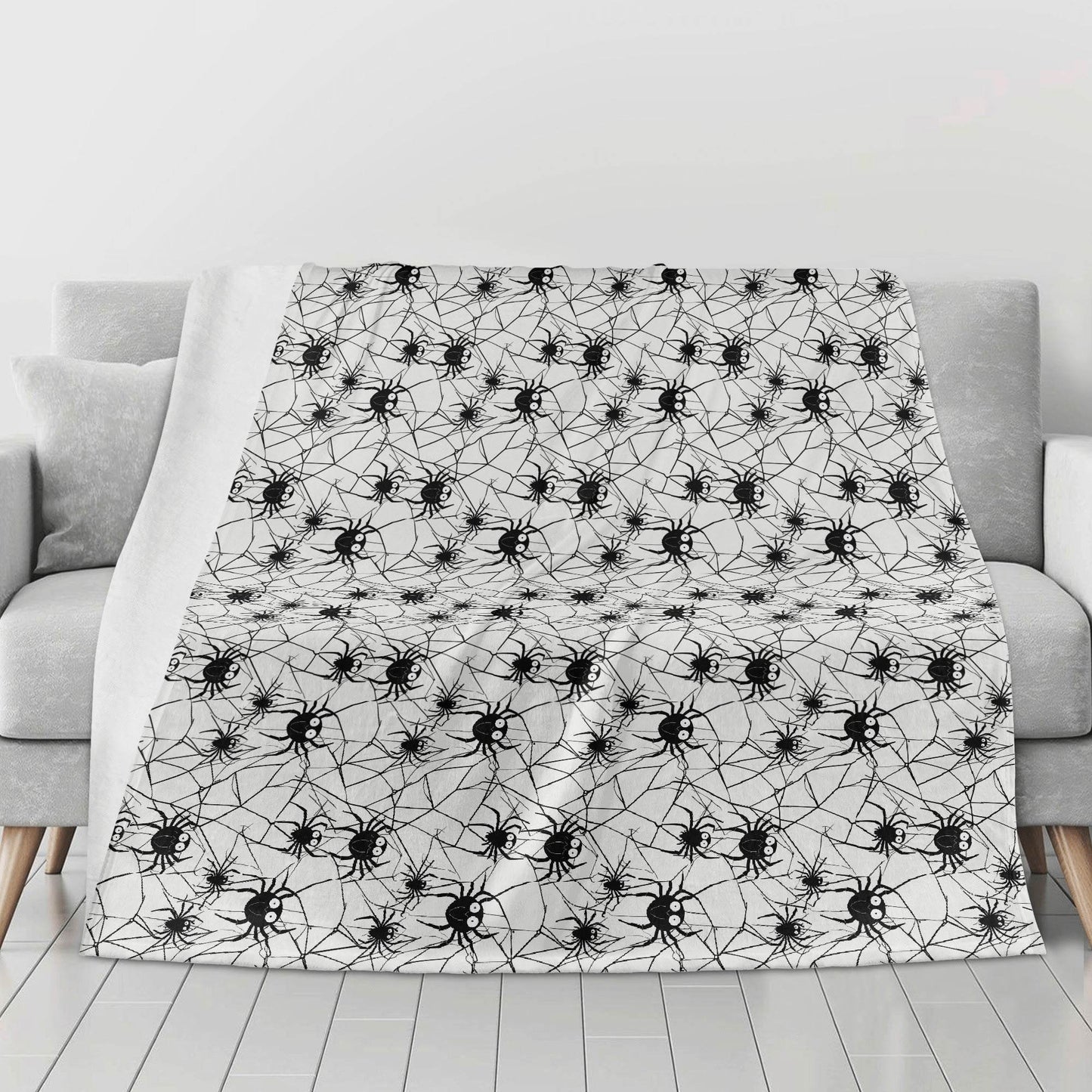 Cute Spiders Horizontal Flannel Breathable Blanket 4 Sizes - DeRose Seasonal