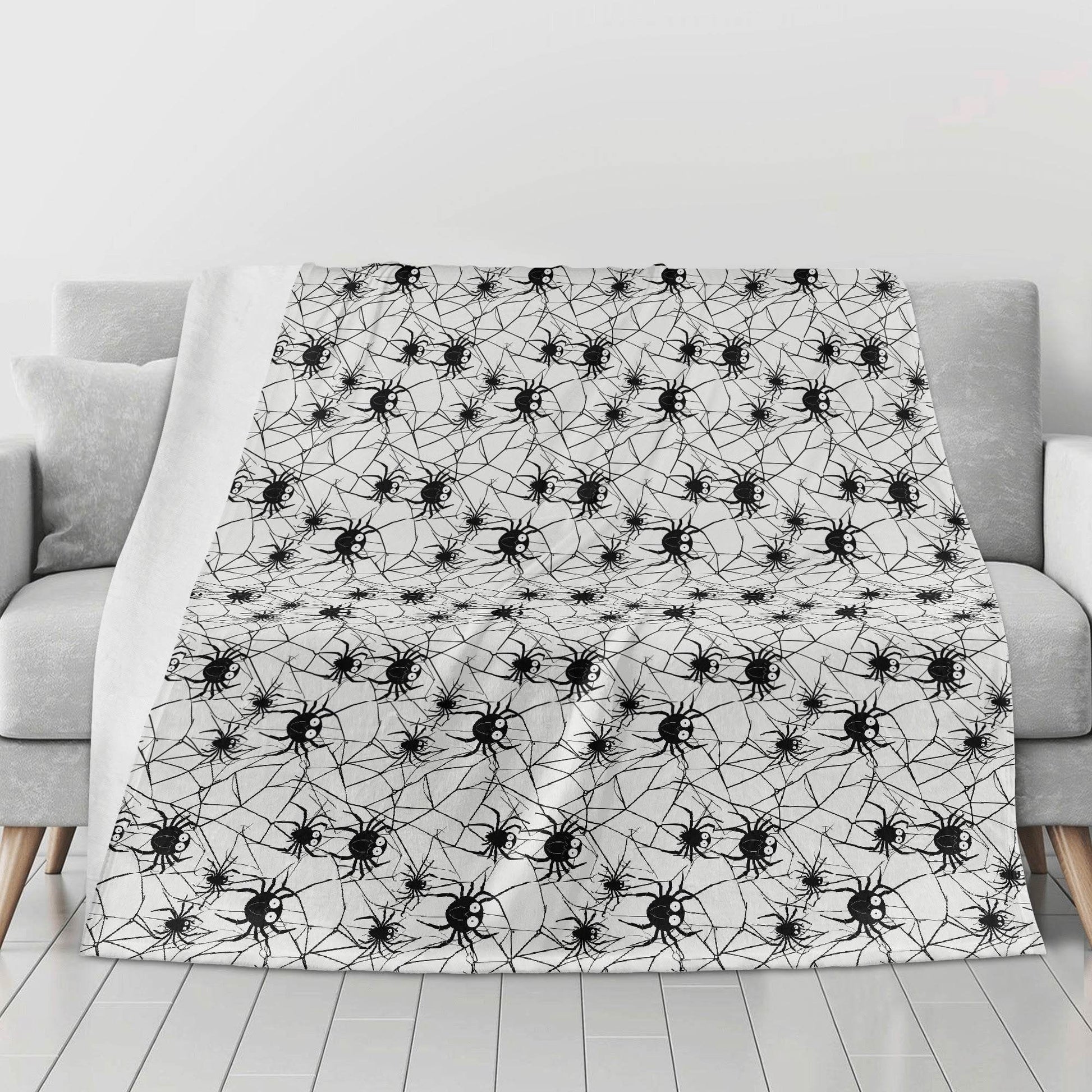 Cute Spiders Horizontal Flannel Breathable Blanket 4 Sizes - DeRose Seasonal