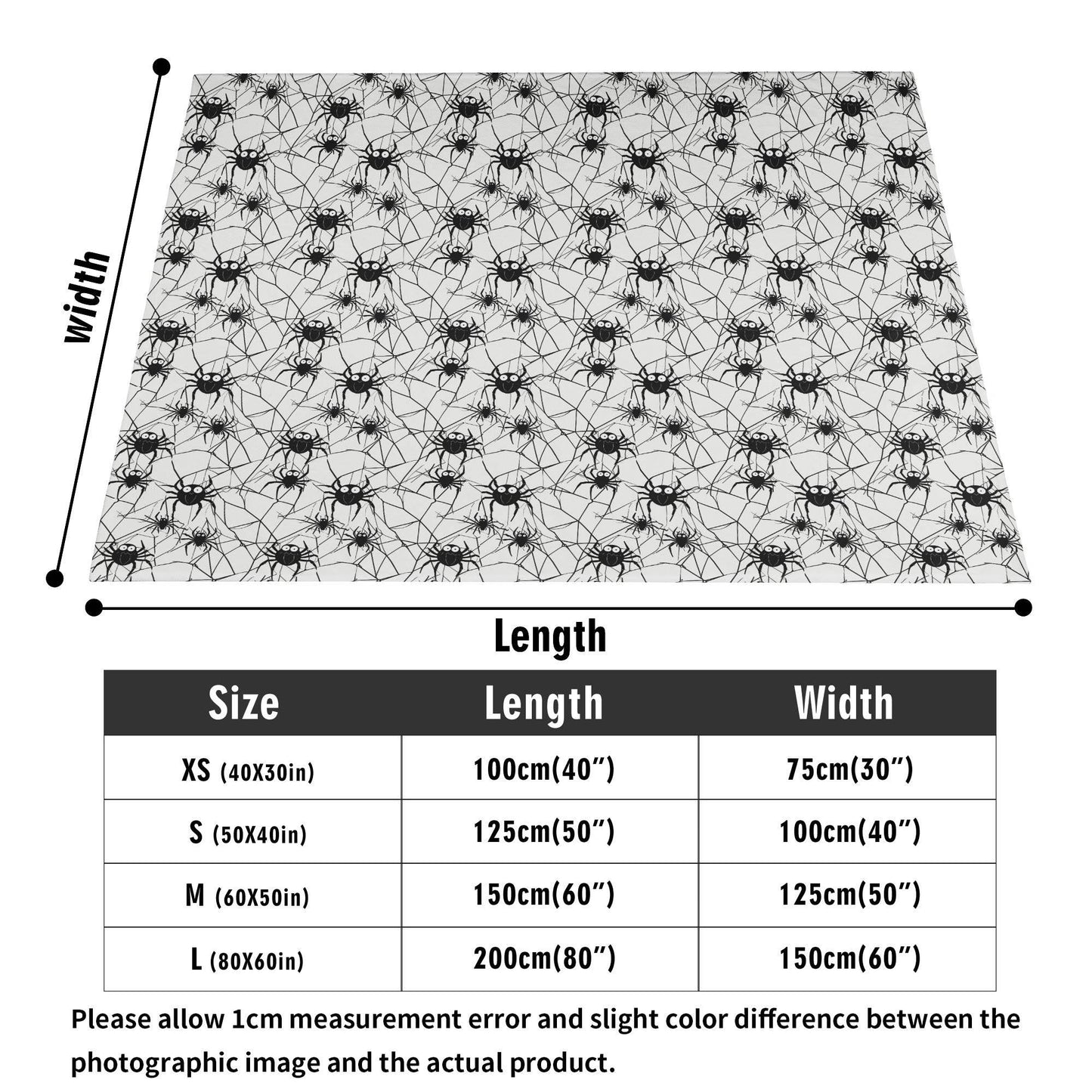 Cute Spiders Horizontal Flannel Breathable Blanket 4 Sizes - DeRose Seasonal