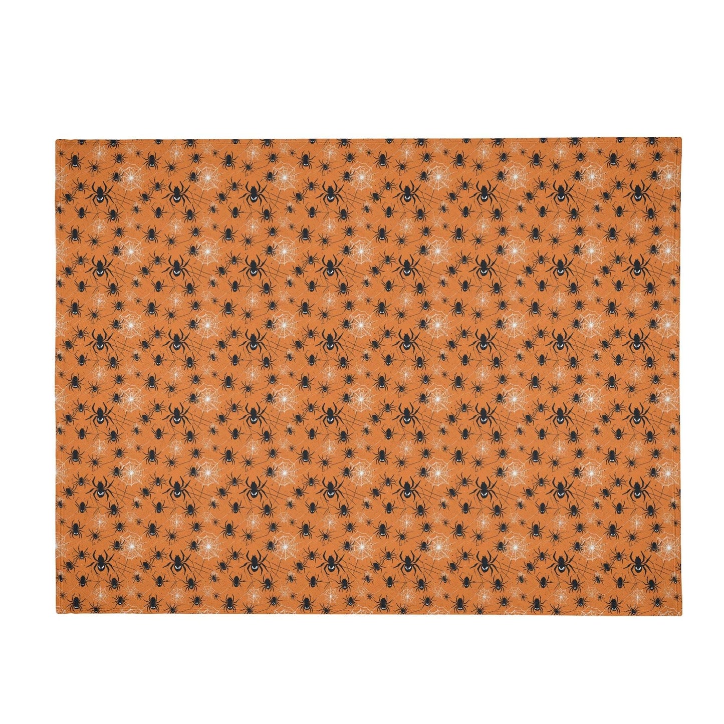 Cute Orange Spiders Horizontal Flannel Breathable Blanket 4 Sizes - DeRose Seasonal
