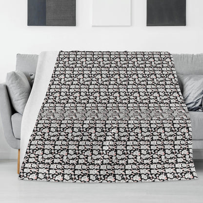 Cute Bunny Horizontal Flannel Breathable Blanket 4 Sizes - DeRose Seasonal