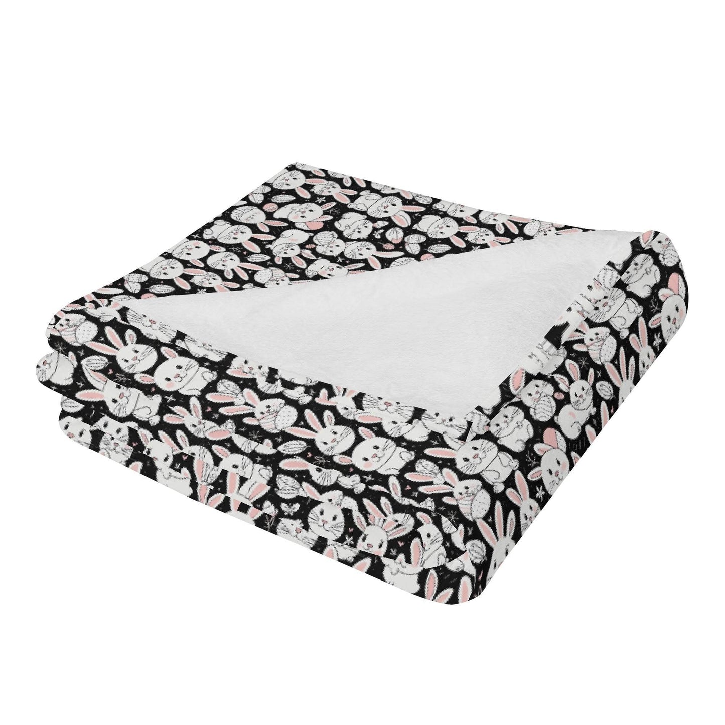 Cute Bunny Horizontal Flannel Breathable Blanket 4 Sizes - DeRose Seasonal