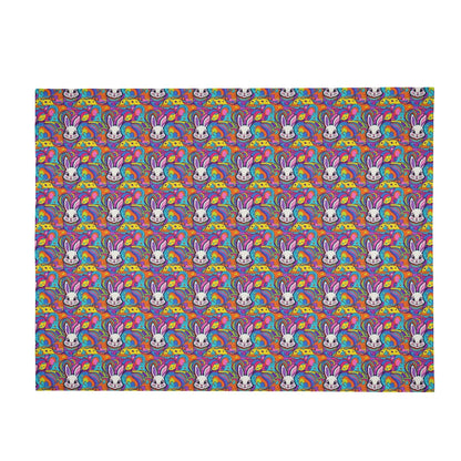 Trippy Bunny Horizontal Flannel Breathable Blanket 4 Sizes - DeRose Seasonal