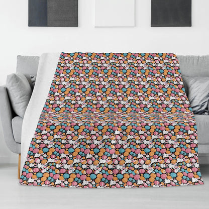 Fun Bunny Horizontal Flannel Breathable Blanket 4 Sizes - DeRose Seasonal