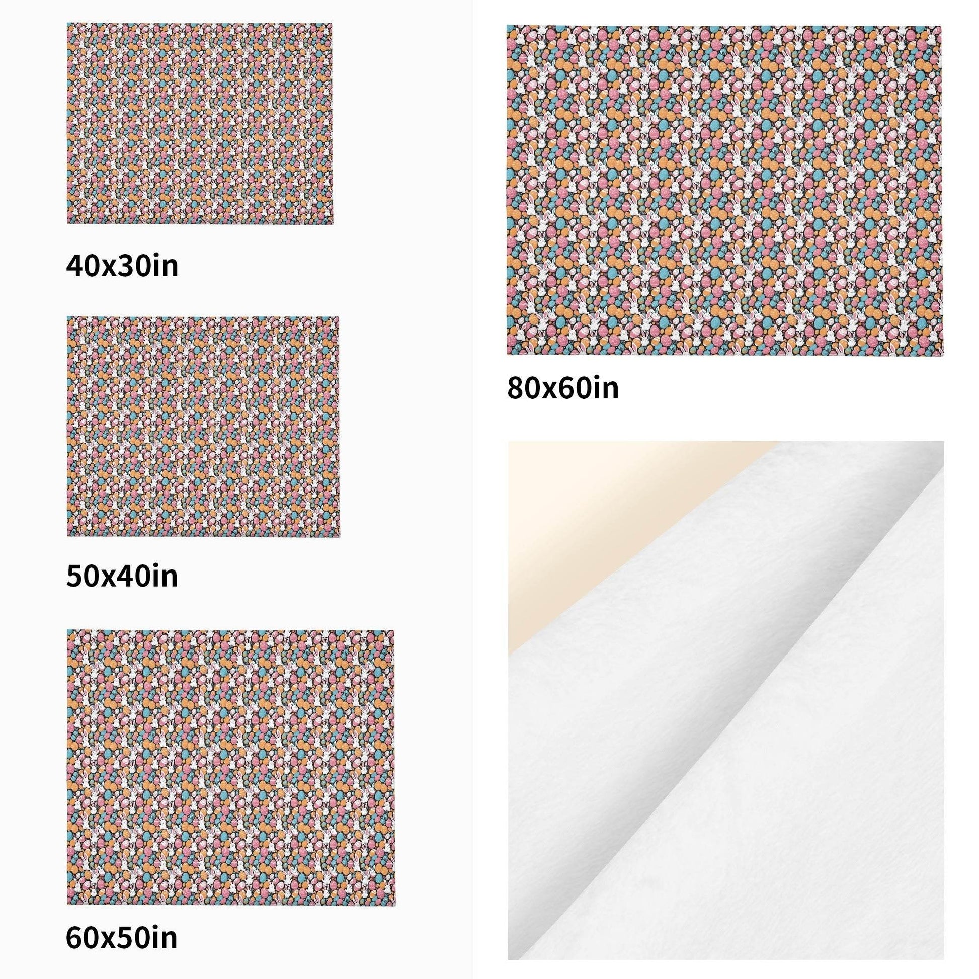 Fun Bunny Horizontal Flannel Breathable Blanket 4 Sizes - DeRose Seasonal