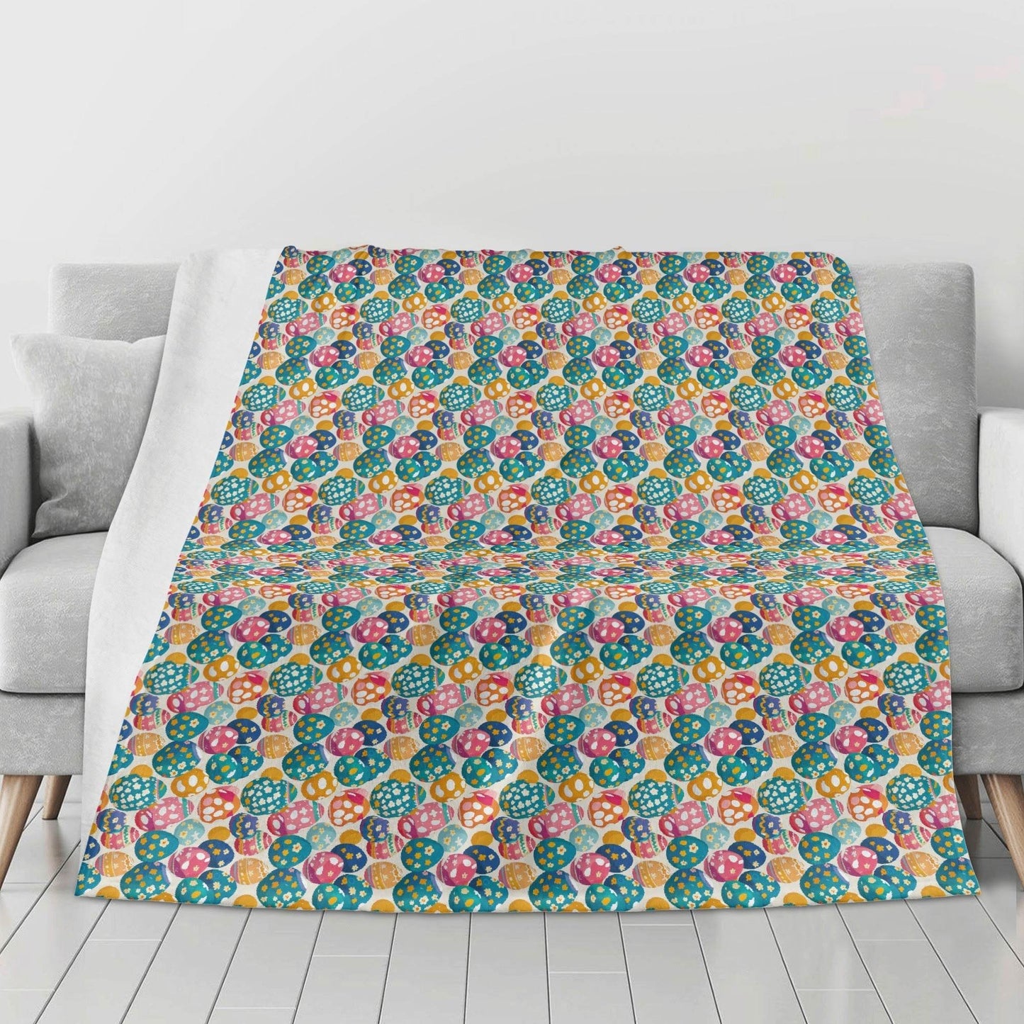 Festive Egg Horizontal Flannel Breathable Blanket 4 Sizes - DeRose Seasonal