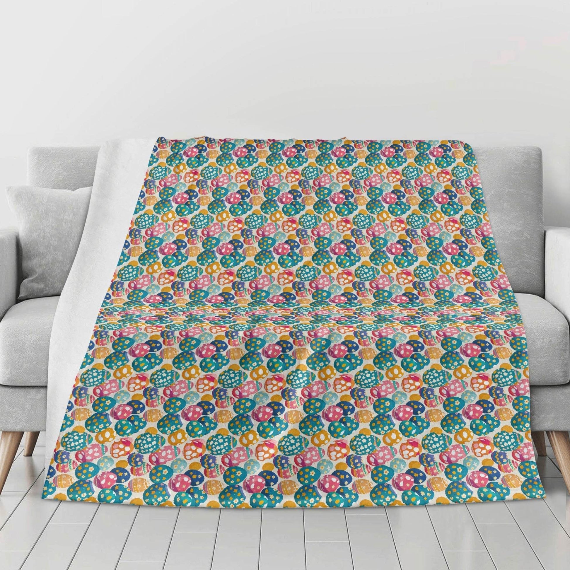 Festive Egg Horizontal Flannel Breathable Blanket 4 Sizes - DeRose Seasonal