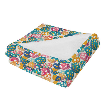 Festive Egg Horizontal Flannel Breathable Blanket 4 Sizes - DeRose Seasonal