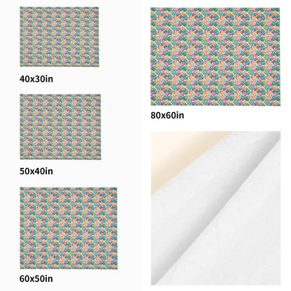 Festive Egg Horizontal Flannel Breathable Blanket 4 Sizes - DeRose Seasonal