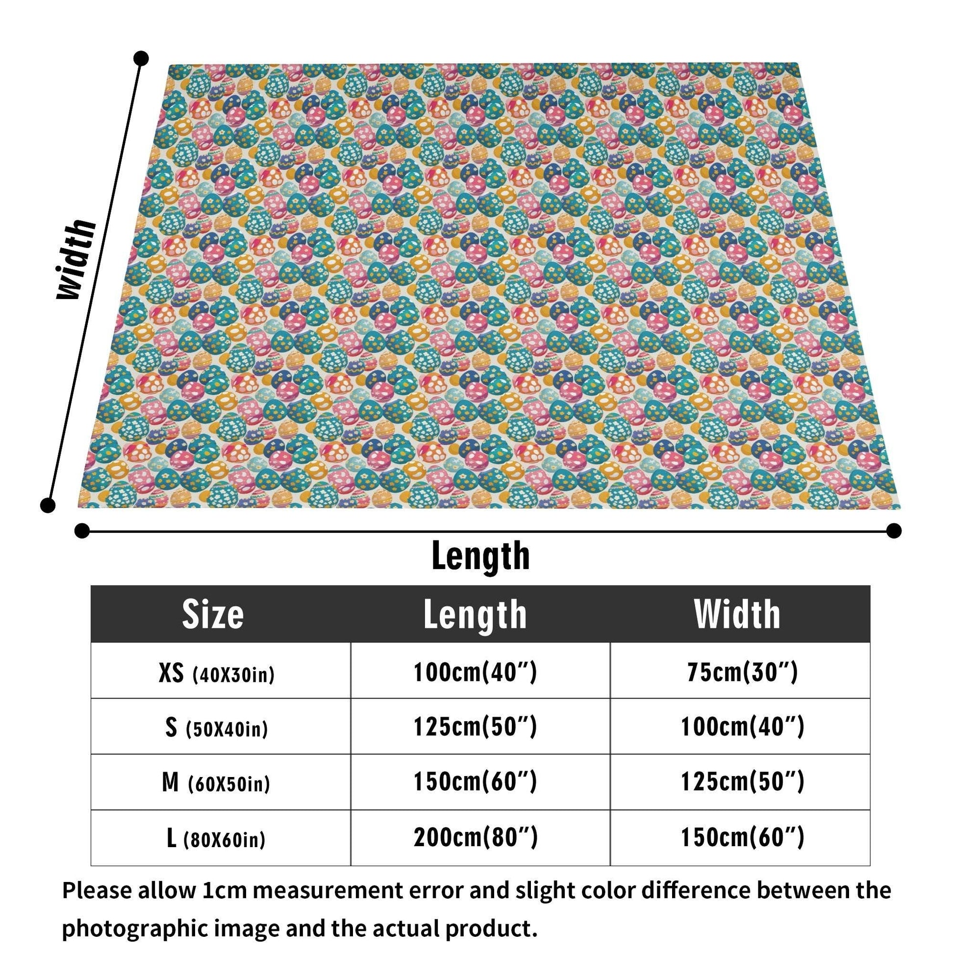 Festive Egg Horizontal Flannel Breathable Blanket 4 Sizes - DeRose Seasonal