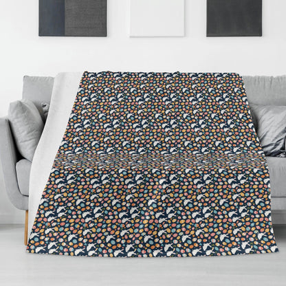 Bunny Eggs Horizontal Flannel Breathable Blanket 4 Sizes - DeRose Seasonal
