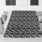 Black and White Ornament Horizontal Flannel Breathable Blanket 4 Sizes - DeRose Seasonal