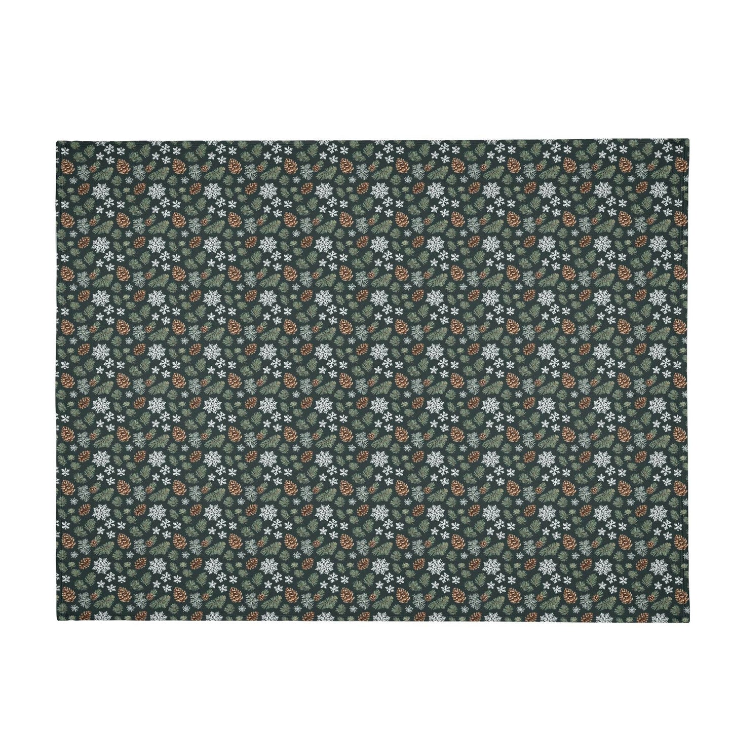 Snowflake Pine Horizontal Flannel Breathable Blanket 4 Sizes - DeRose Seasonal