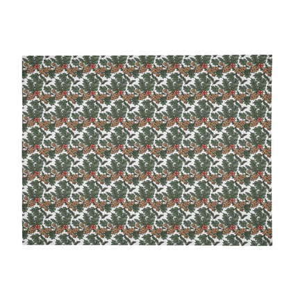 Holly Pine Horizontal Flannel Breathable Blanket 4 Sizes - DeRose Seasonal