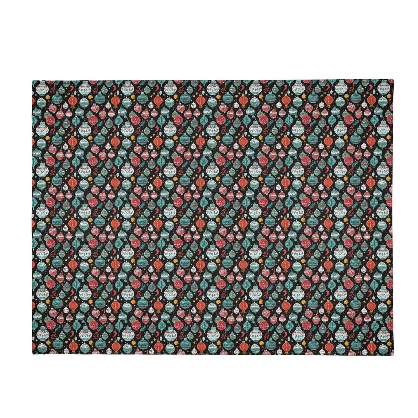 Big Ornaments Horizontal Flannel Breathable Blanket 4 Sizes - DeRose Seasonal