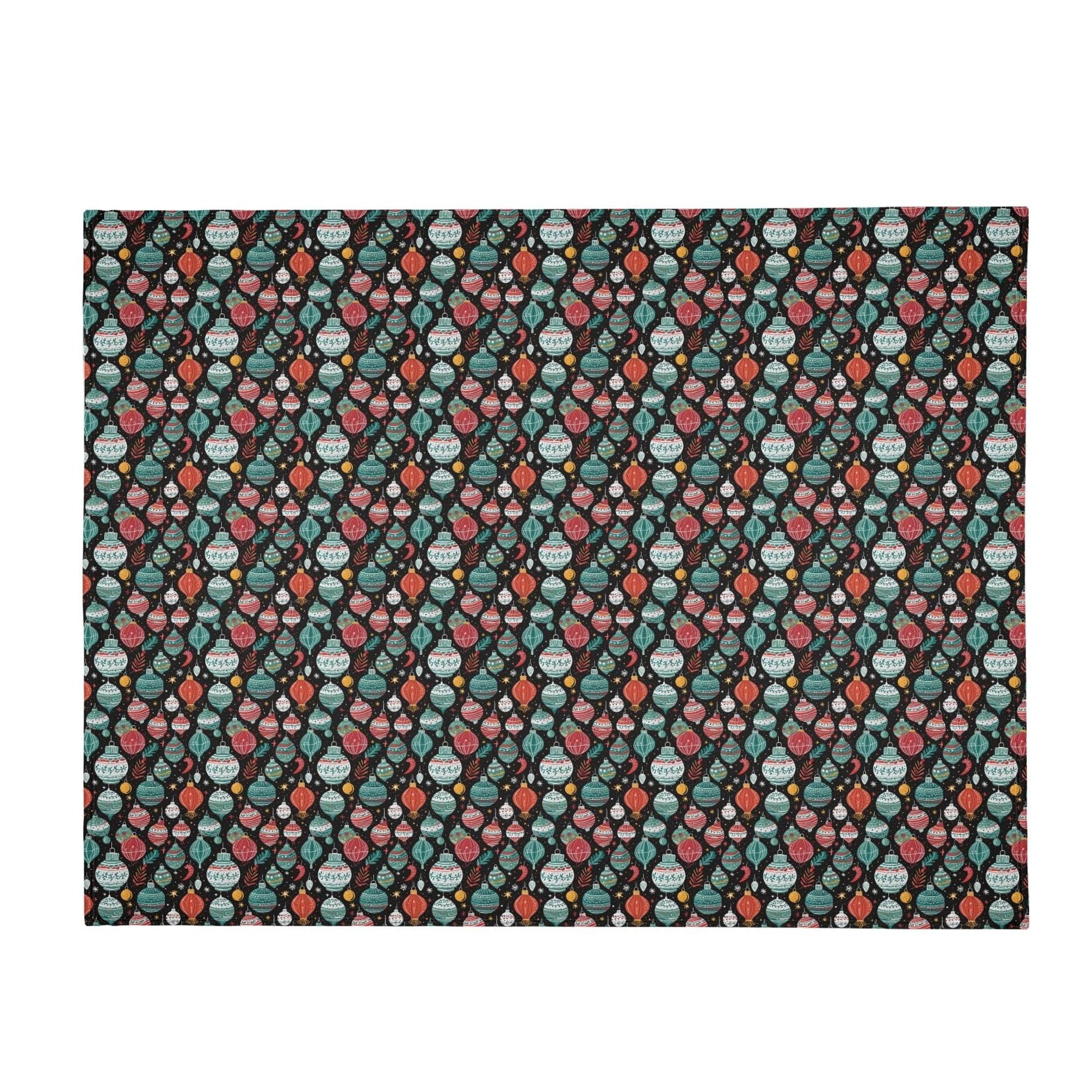 Big Ornaments Horizontal Flannel Breathable Blanket 4 Sizes - DeRose Seasonal