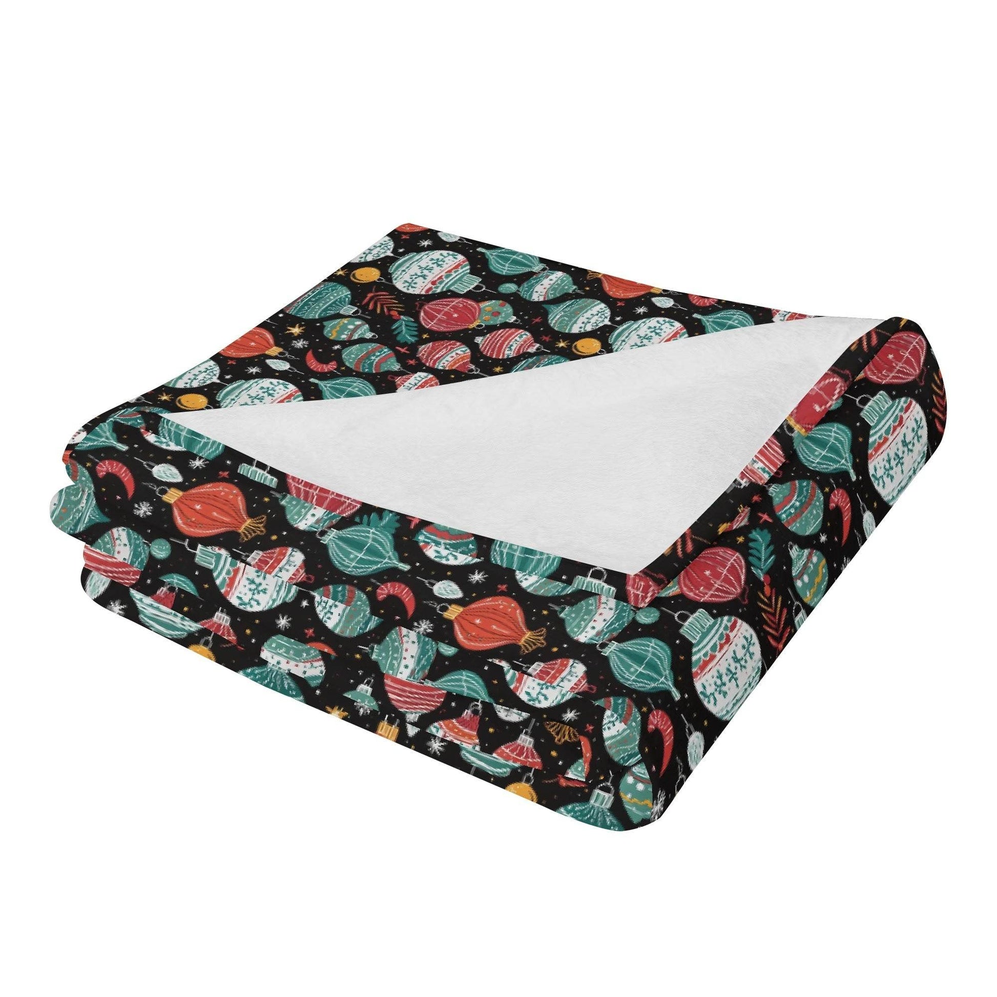 Big Ornaments Horizontal Flannel Breathable Blanket 4 Sizes - DeRose Seasonal