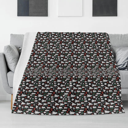 Christmas Trees Horizontal Flannel Breathable Blanket 4 Sizes - DeRose Seasonal
